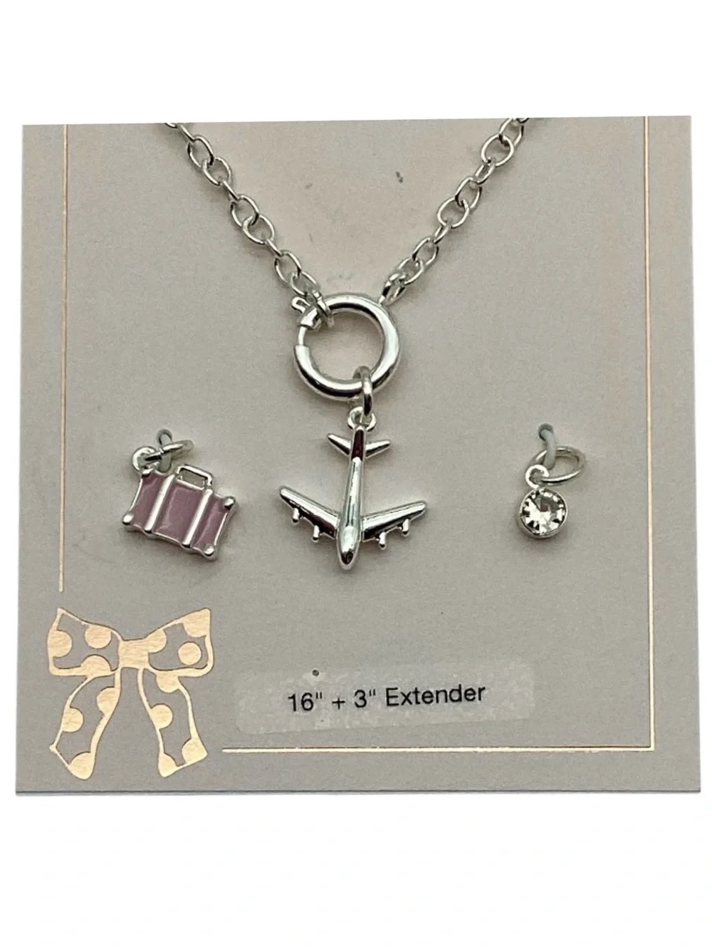 LC Lauren Conrad Silver Tone Travel Whimsy Charm Necklace (NWT)